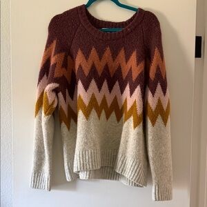 Madewell Patterned Sweater - Multicolor Sz Large